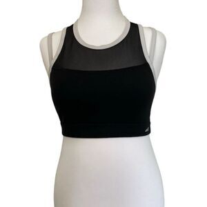 Avia Sports Bra Women's Size L-12/14 Black/White Running